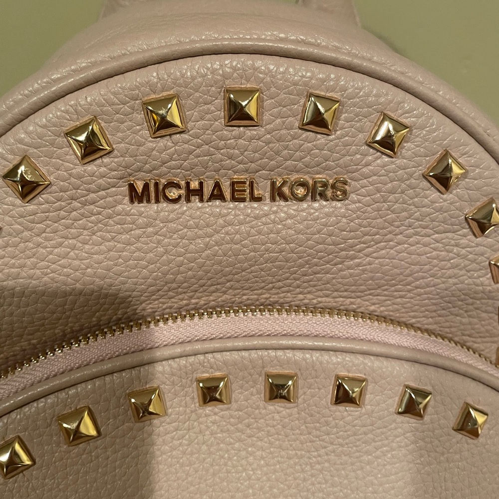 Michael Kors Blush Backpack with Gold Studs - Picture 8 of 9